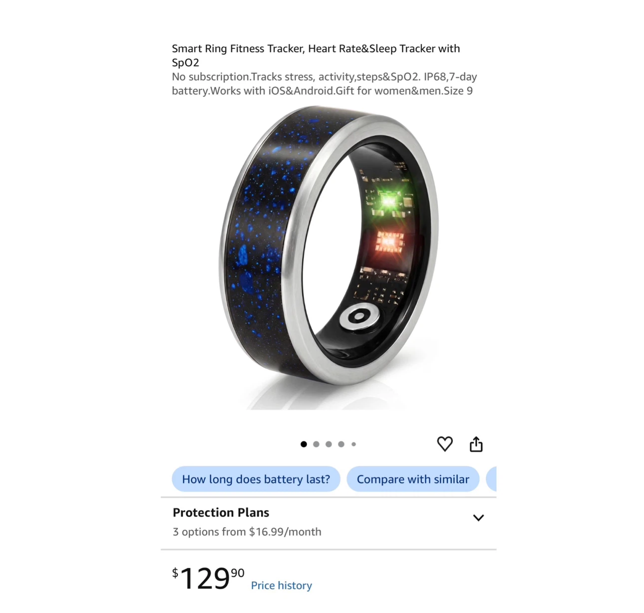Brand new Smart Ring Fitness Tracker