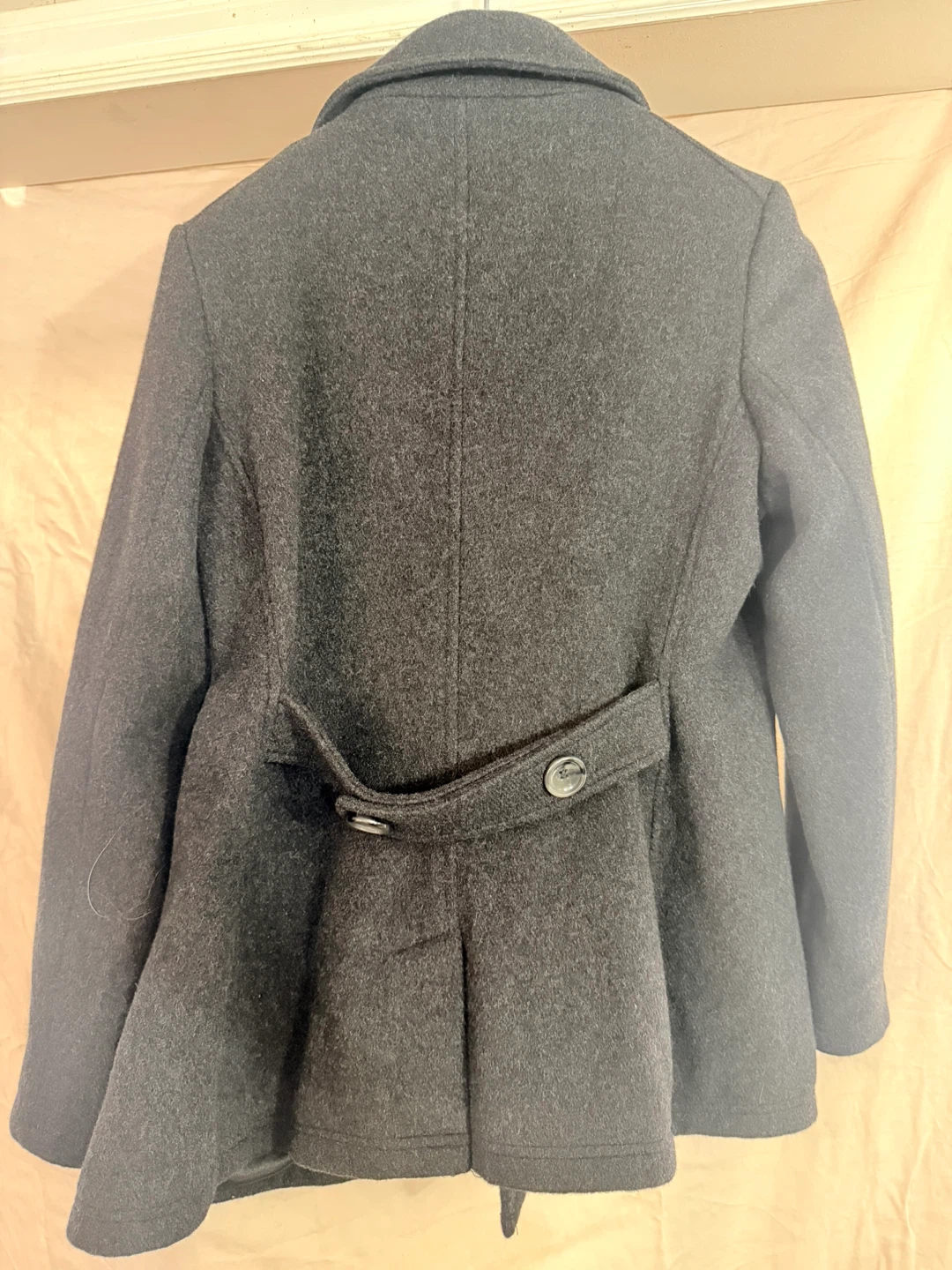 Grey Wool Peacoat - Women's M - photo 3