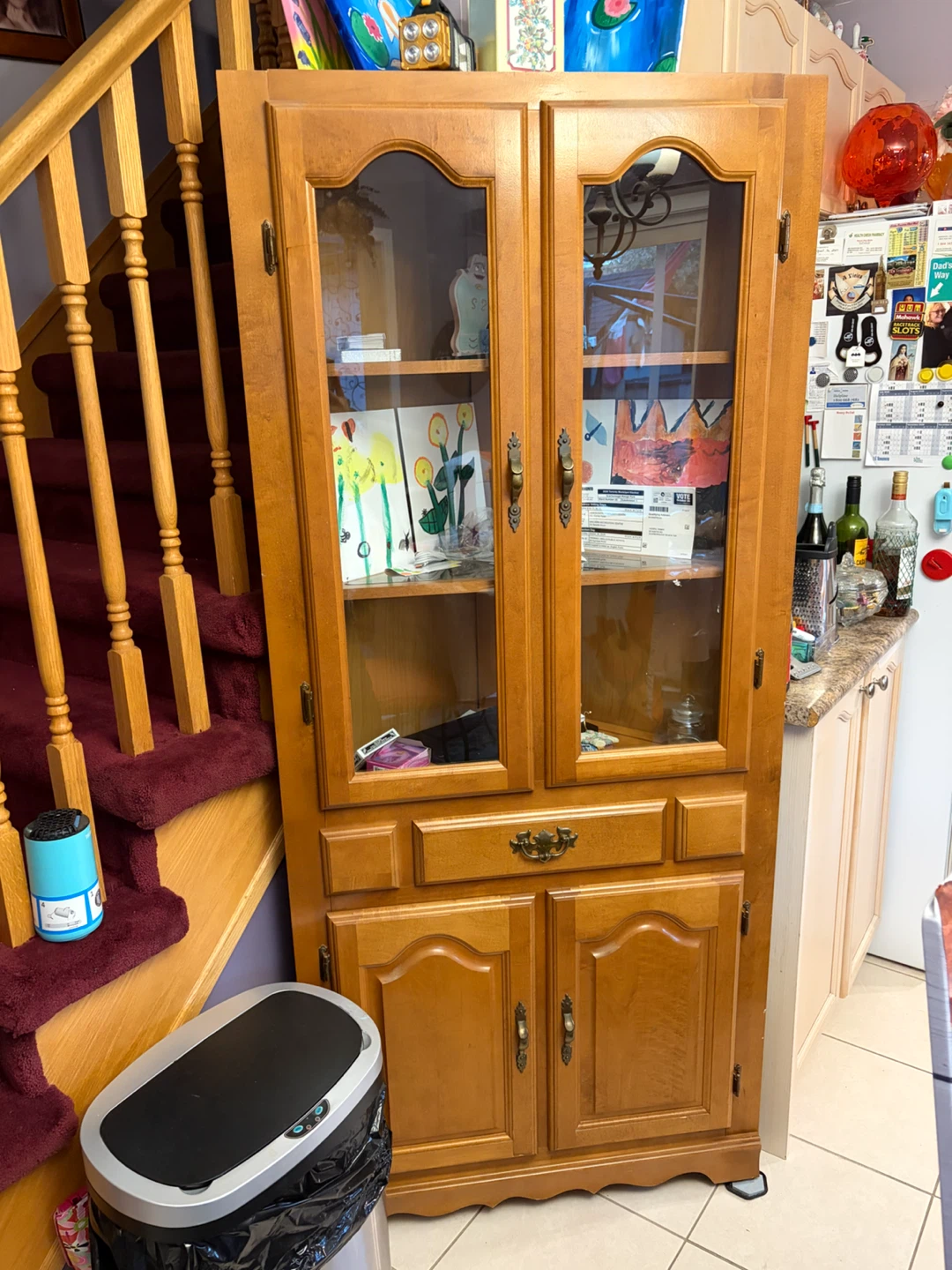 Wooden Corner China Cabinet