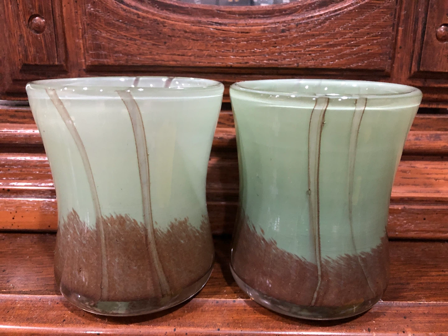 Hand blown art glass tumblers [set]