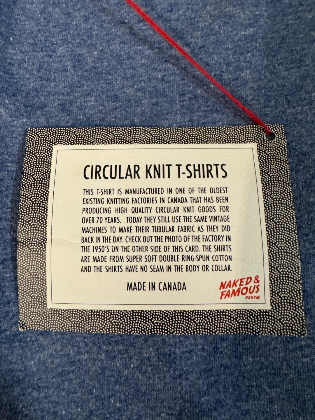 *New* Naked & Famous Circular Knit T-Shirt. Sz S. - photo 5