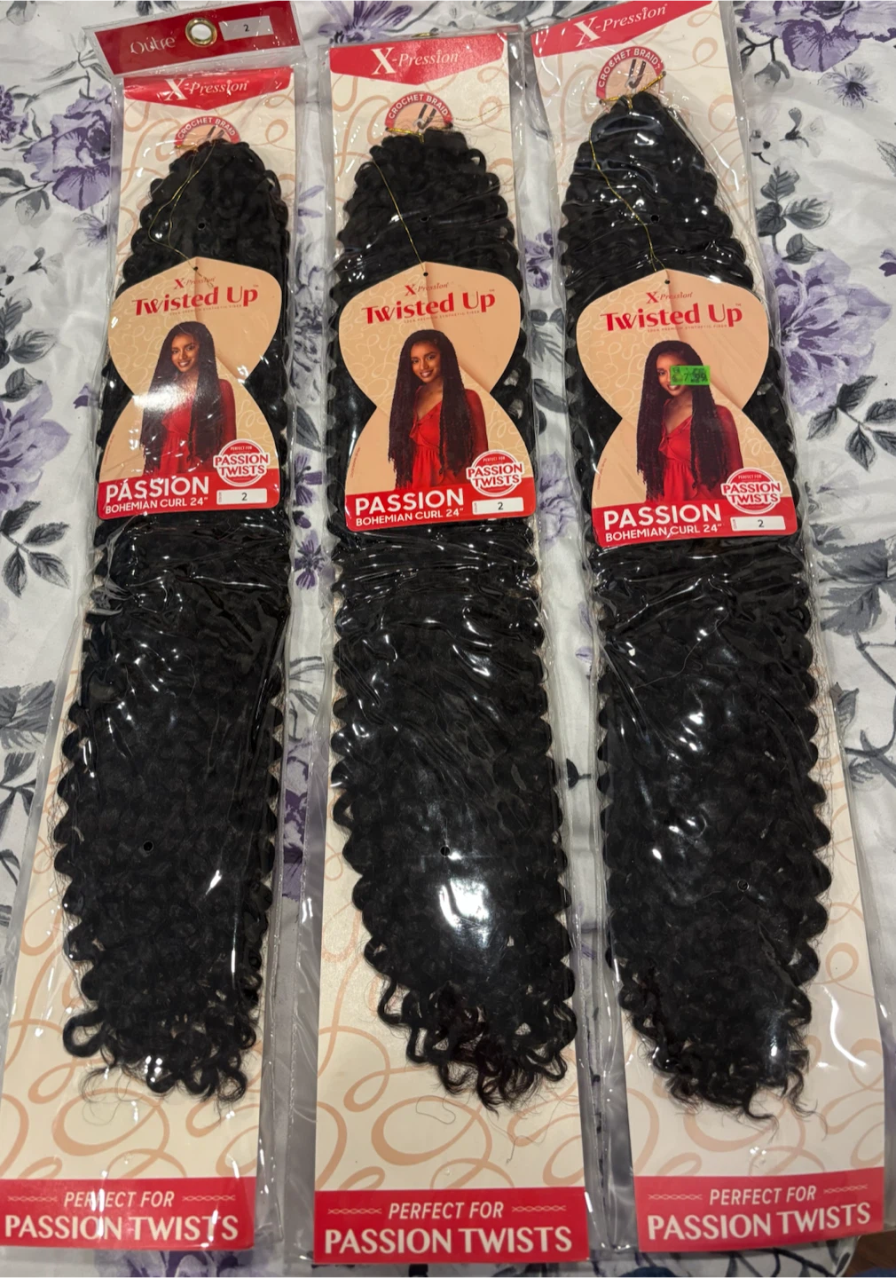 3 packs Outre X-Pression Twisted Up Passion Bohemian Curl