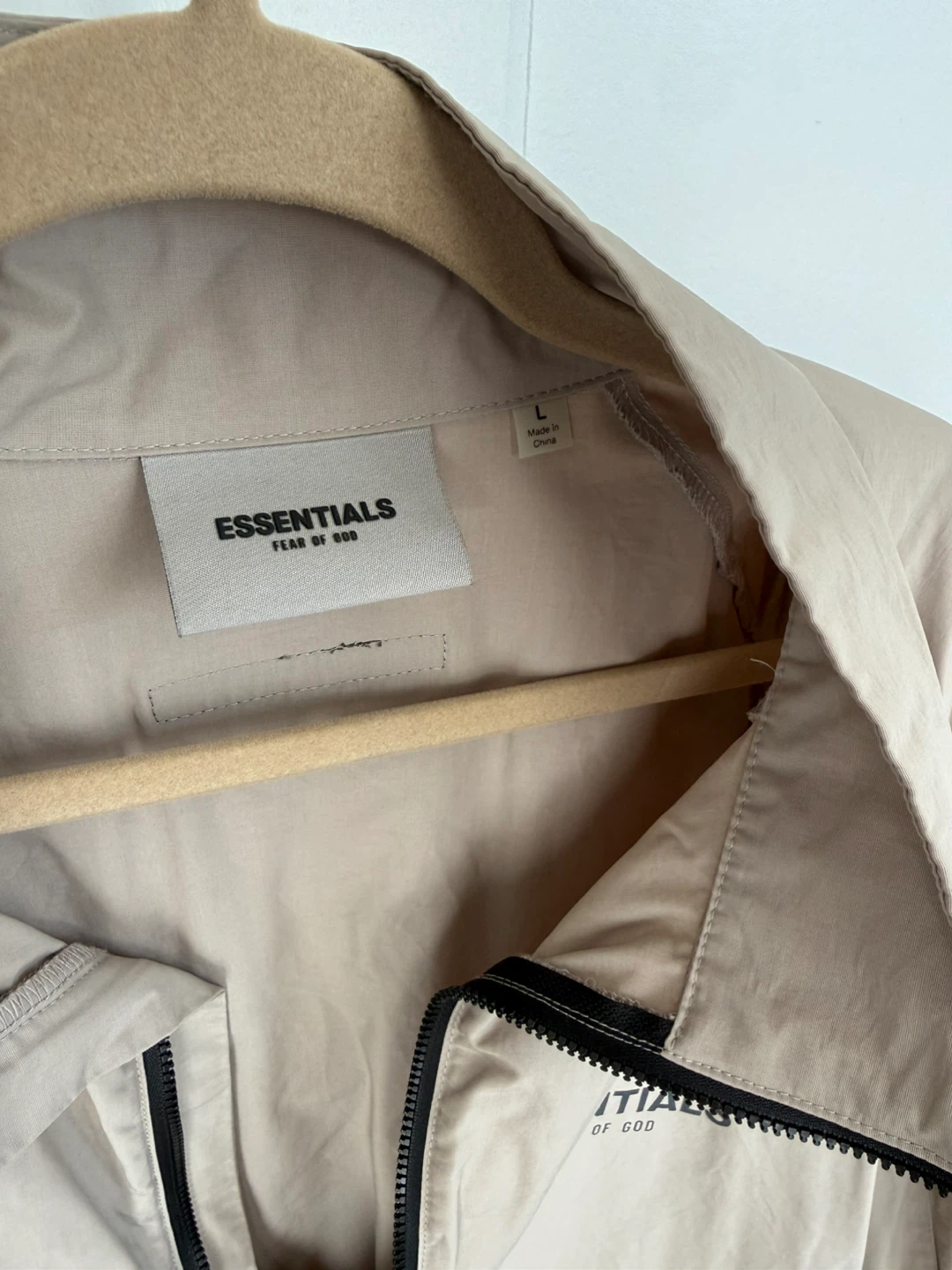 Essentials Fear of God Jacket - Beige, Size Large - photo 3
