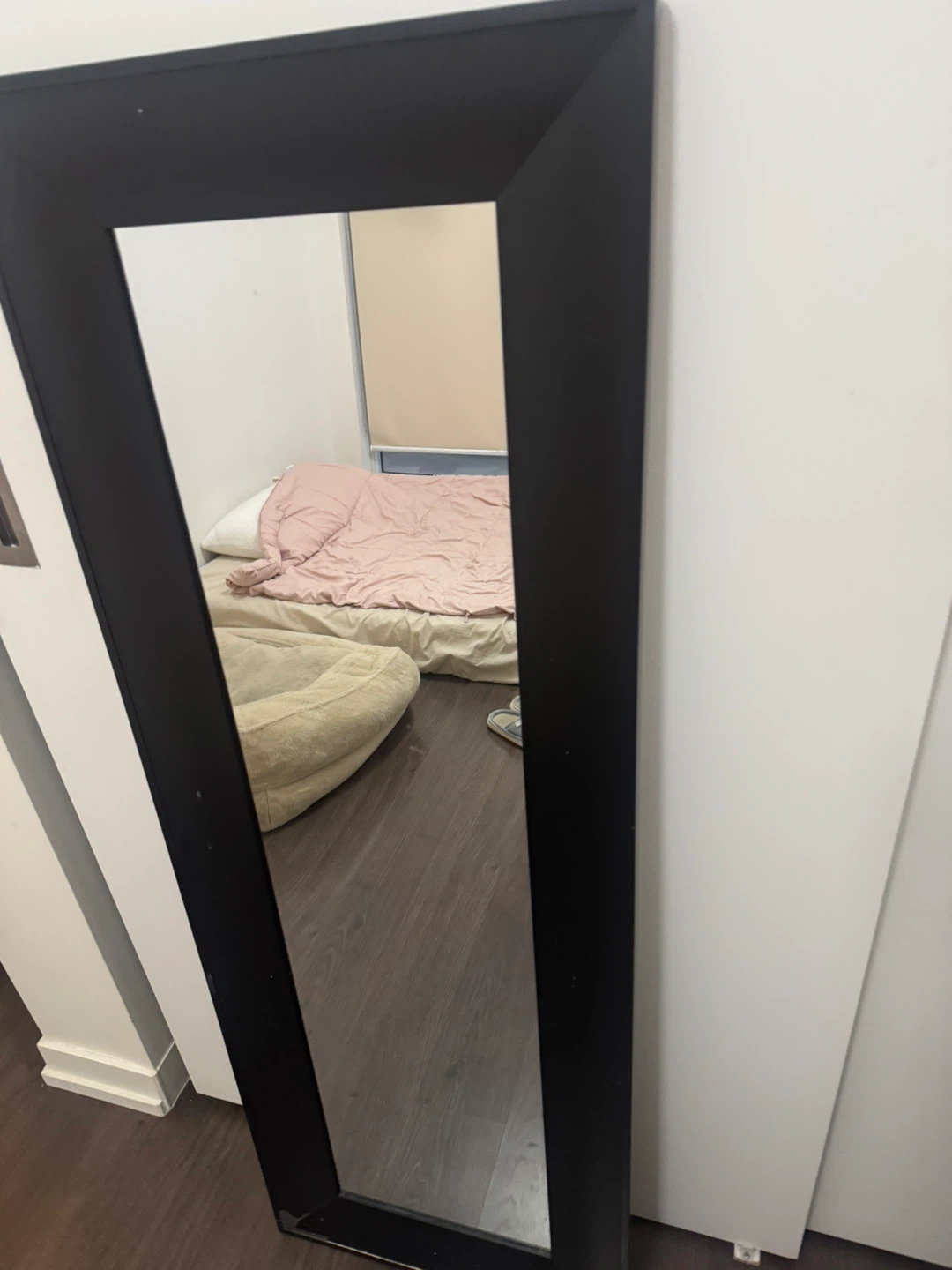 Black Framed Full-Length Wall Mirror