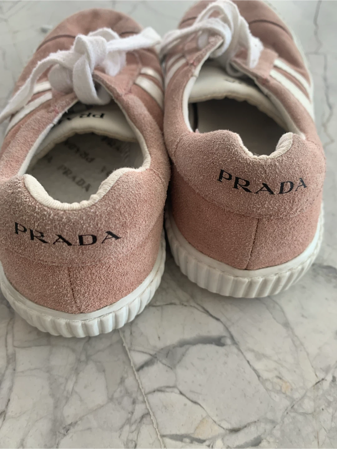 PRADA sneakers pink suede low top Monte Carlo size 12.5