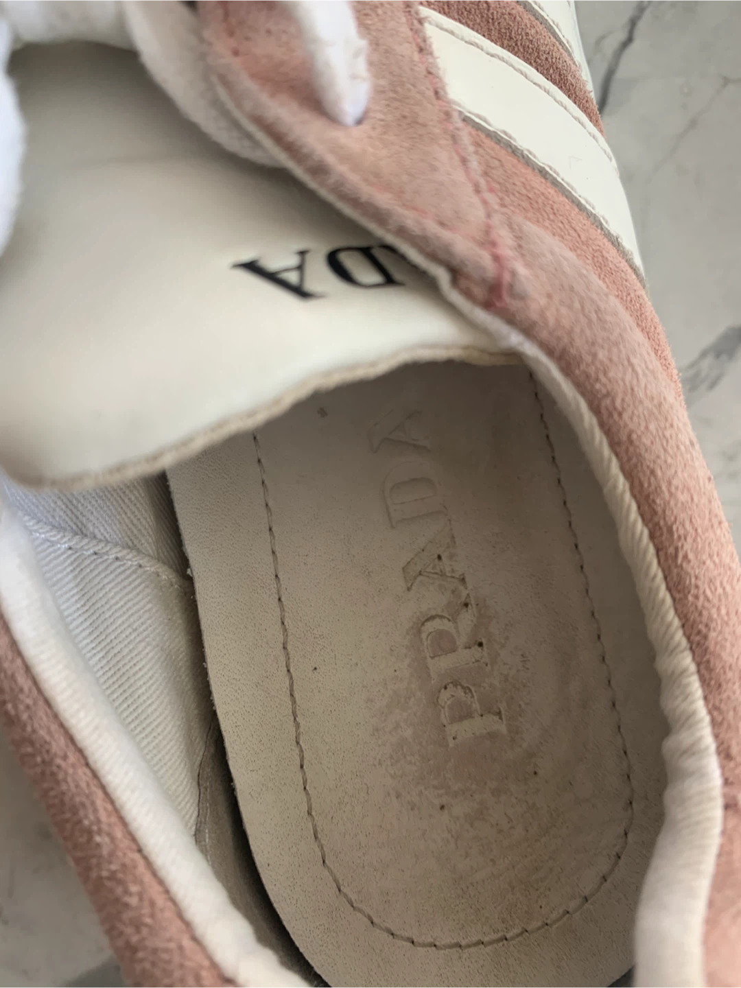 PRADA sneakers pink suede low top Monte Carlo size 12.5 - photo 4
