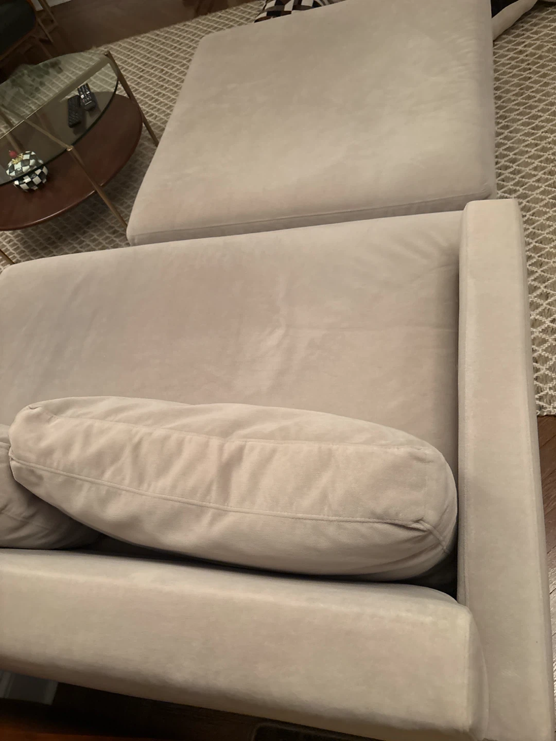 West elm Andes couch with ottoman - photo 4