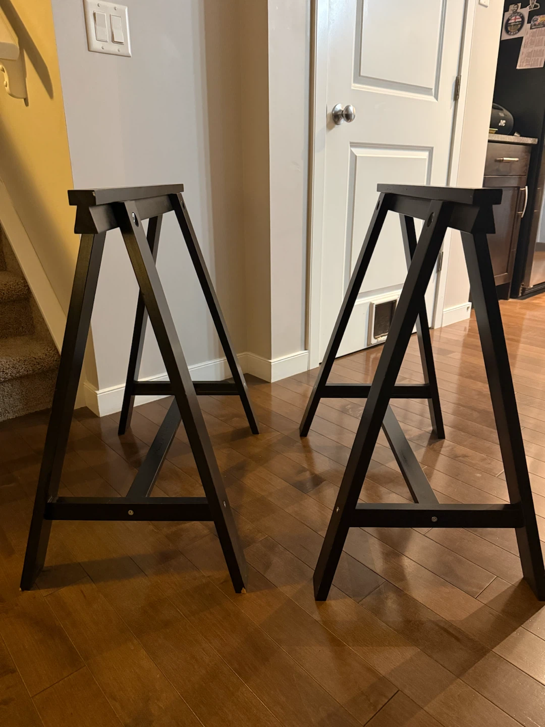 IKEA Trestle with Shelf, Black