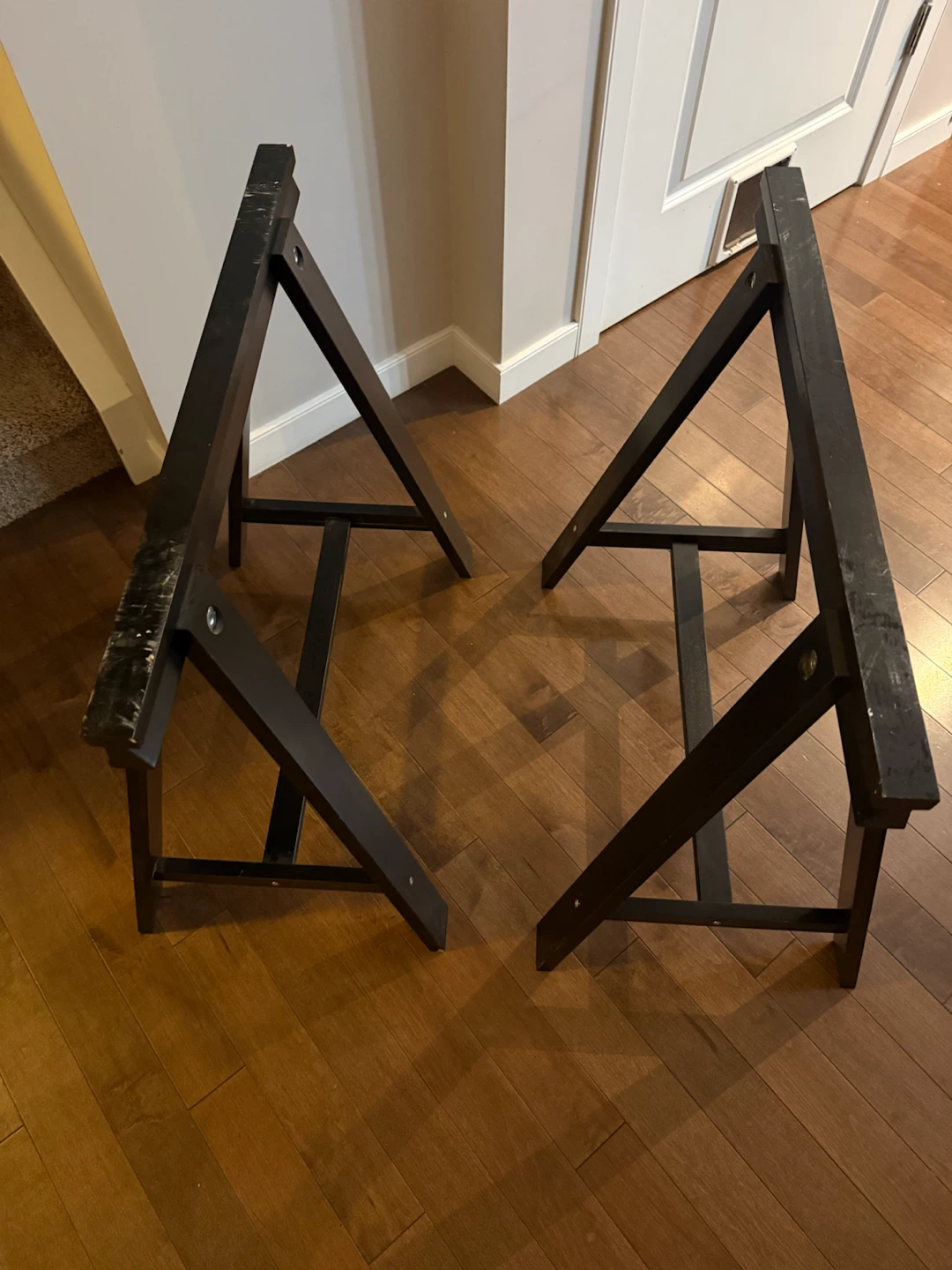 IKEA Trestle with Shelf, Black - photo 2
