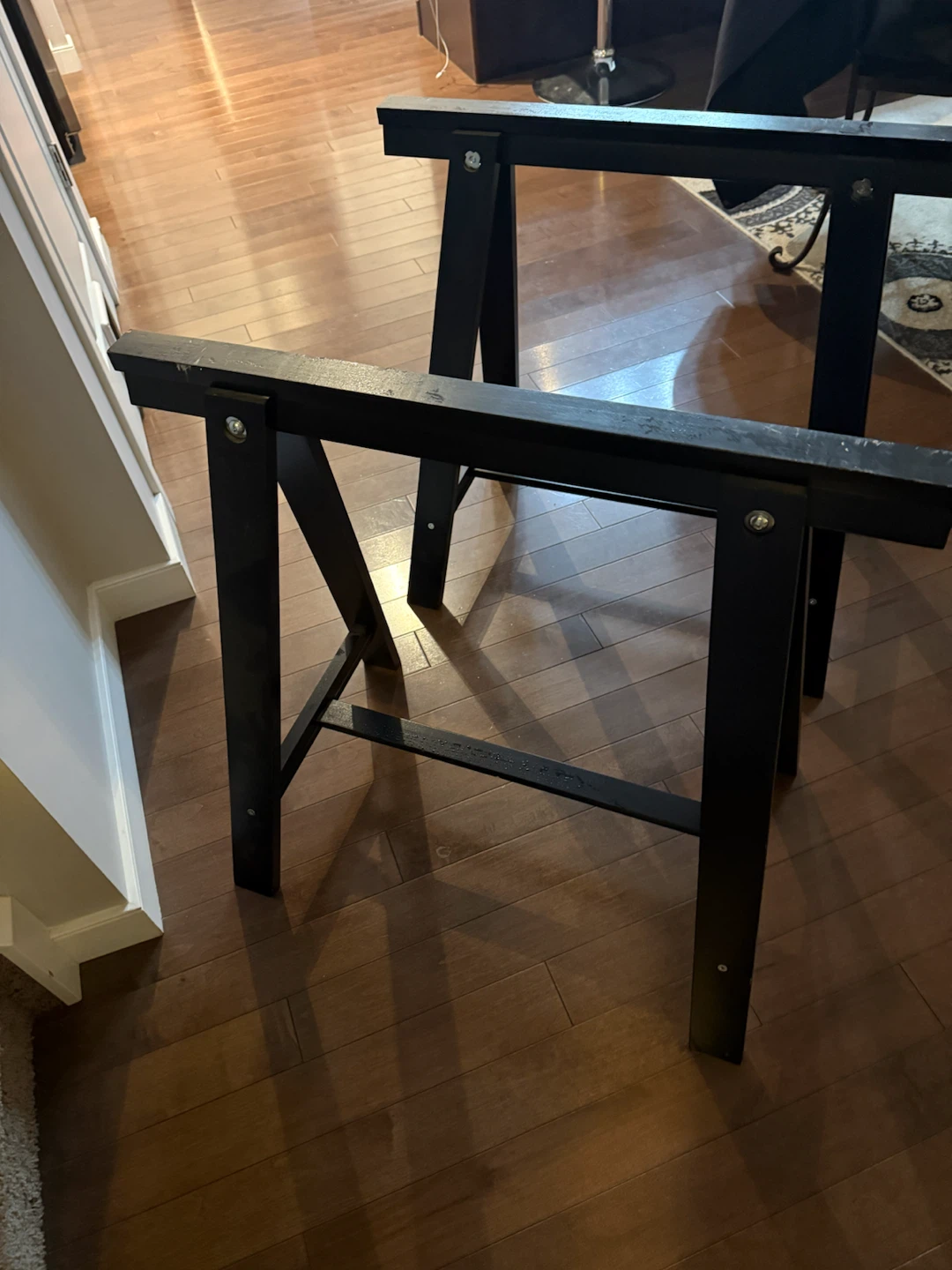 IKEA Trestle with Shelf, Black - photo 3