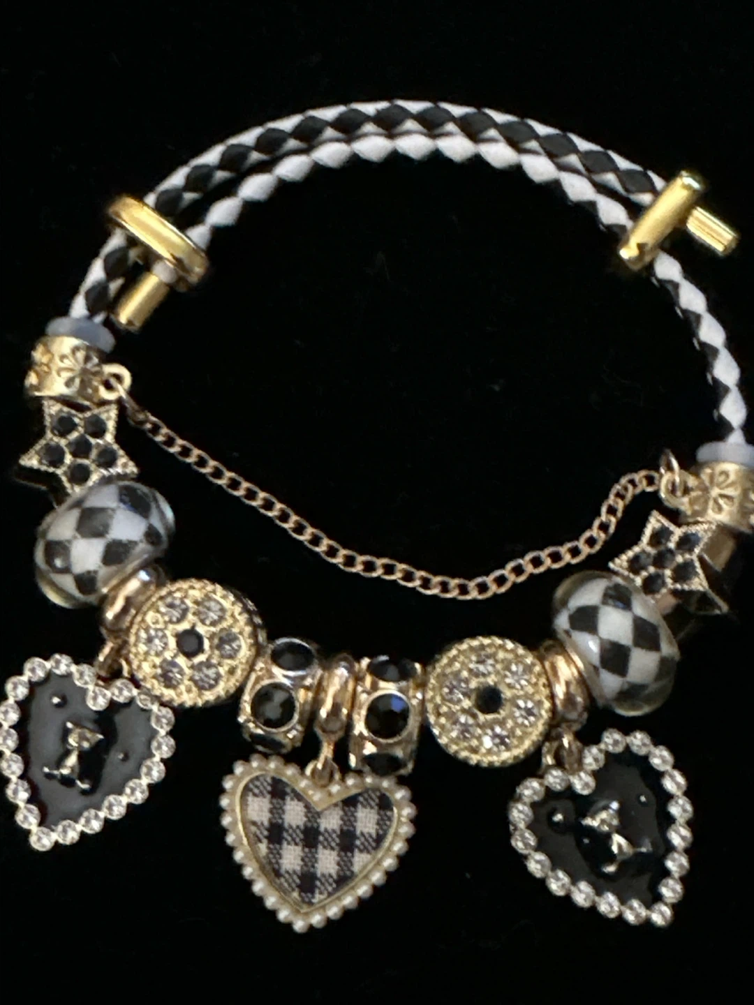 Black and White Charm Bracelet