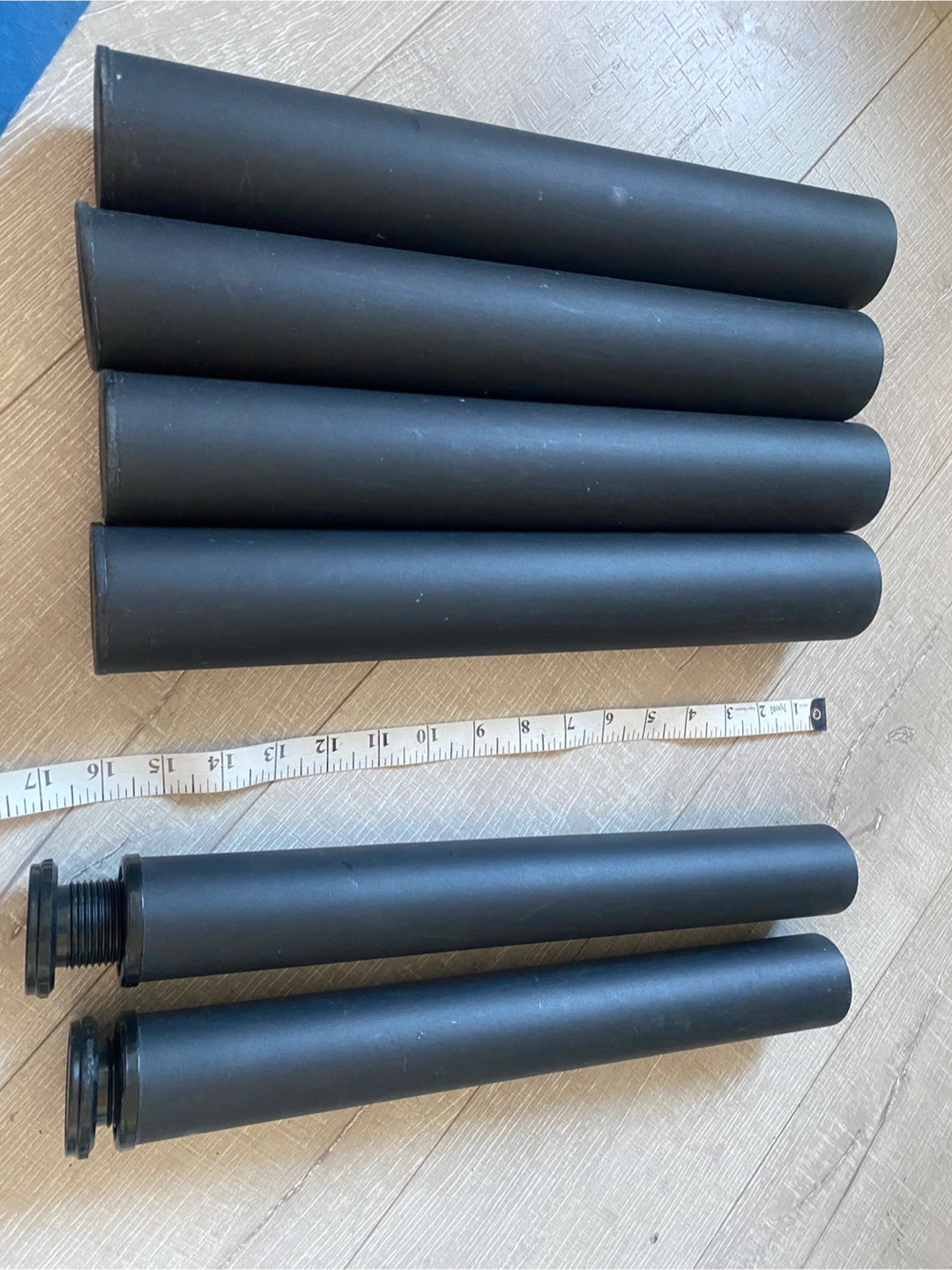 Set of 6 black furniture legs - photo 2