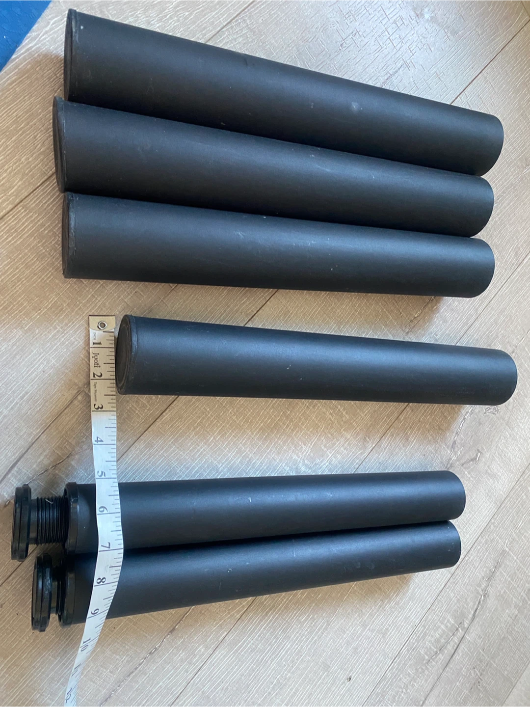Set of 6 black furniture legs - photo 3