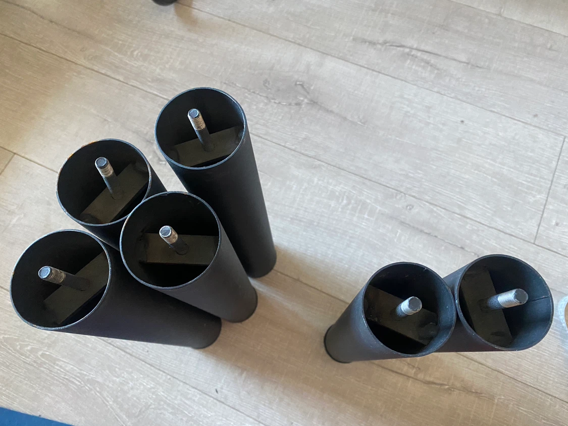 Set of 6 black furniture legs - photo 5