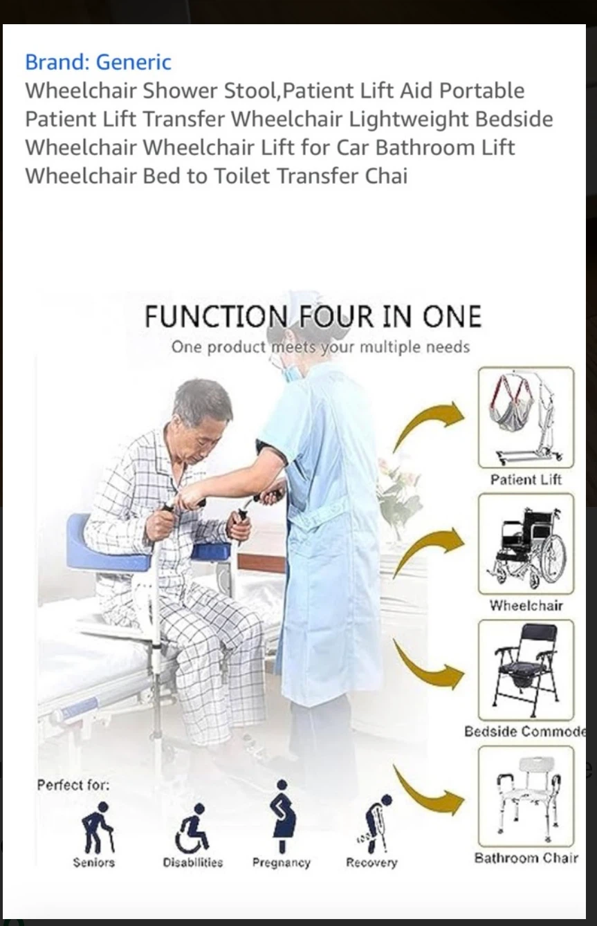 iMOVE 4-in-1 Patient Transfer Wheelchair - photo 5