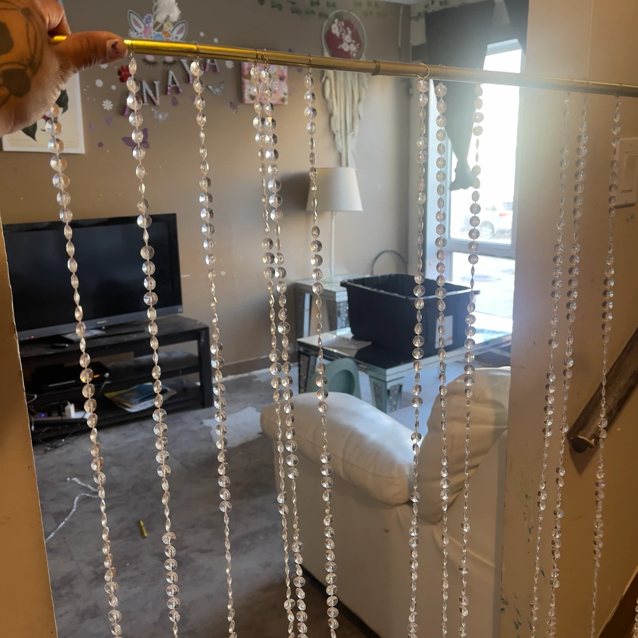 Beaded Curtain with Feather Decor - photo 2