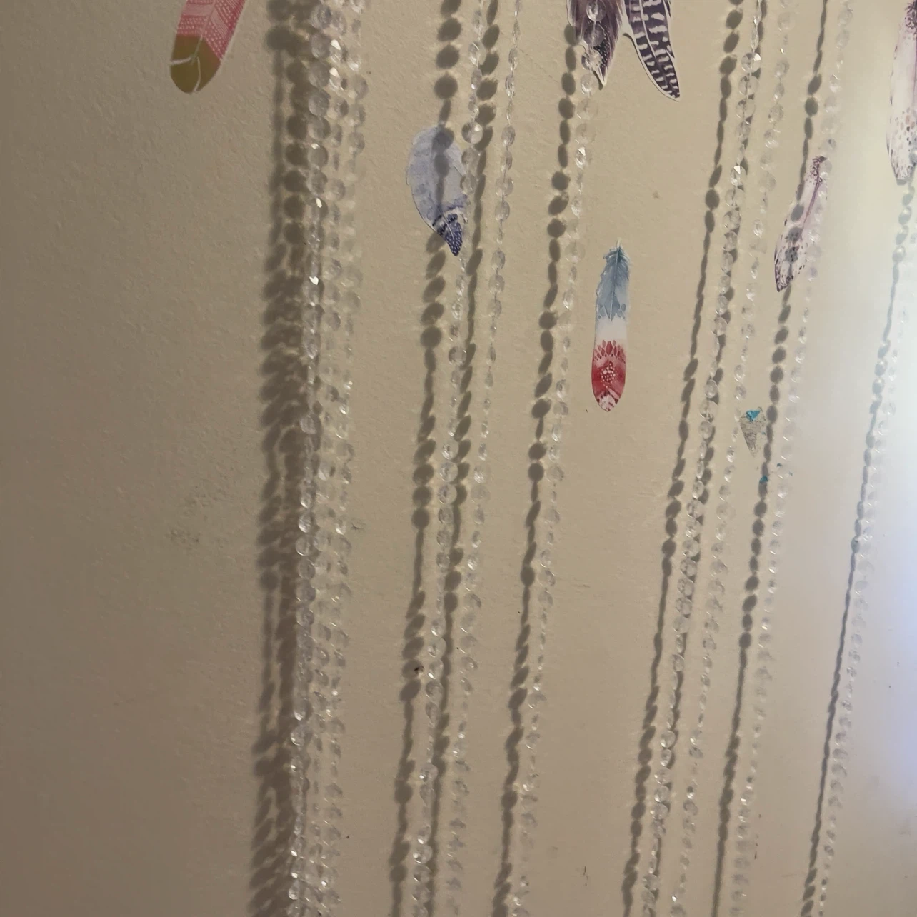 Beaded Curtain with Feather Decor - photo 4