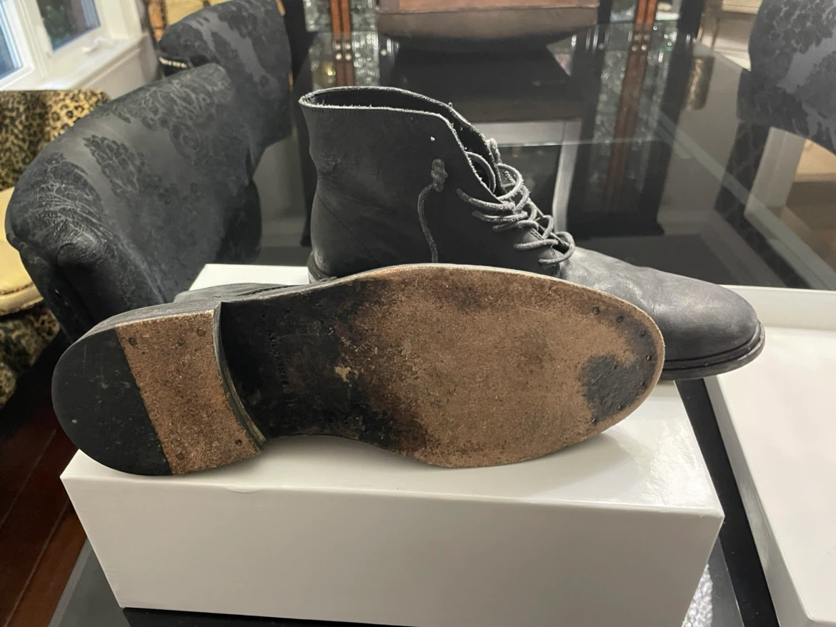 AllSaints black leather boots size 44