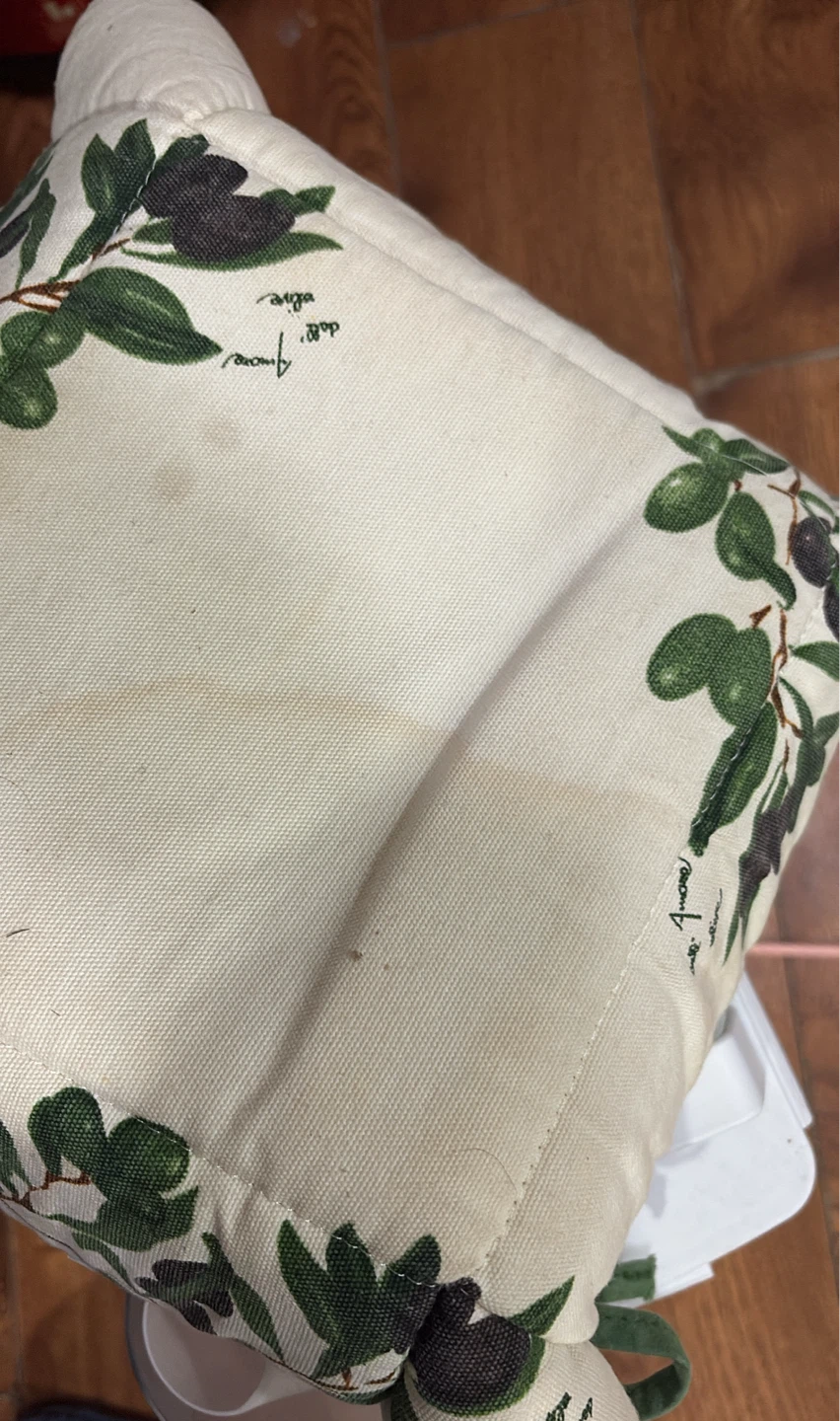 Olive Print Fabric Bread Basket - photo 5
