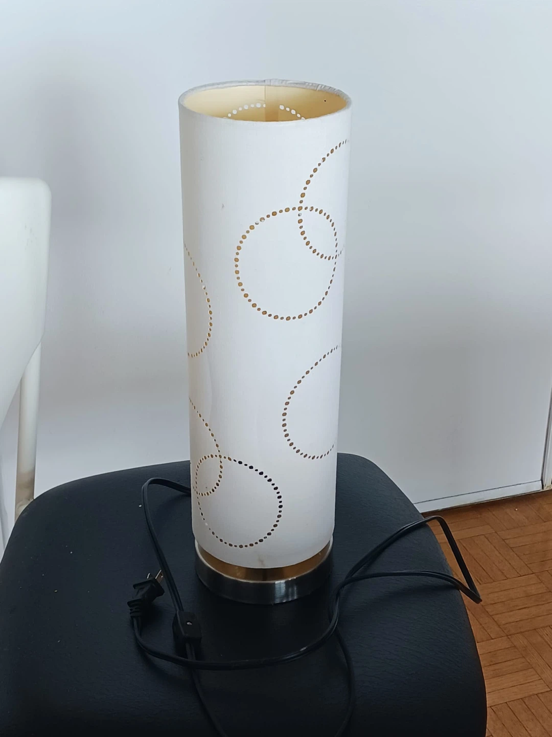 Cylindrical Patterned Table Lamp