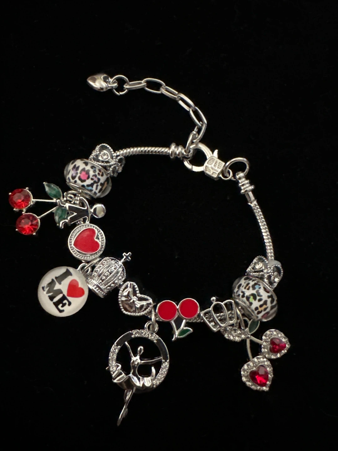 Silver Tone Charm Bracelet with Assorted Charms - photo 2