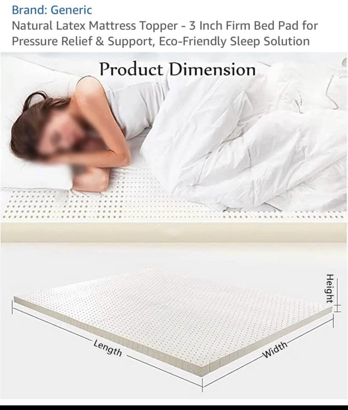 Natural Latex King Mattress Topper - photo 4