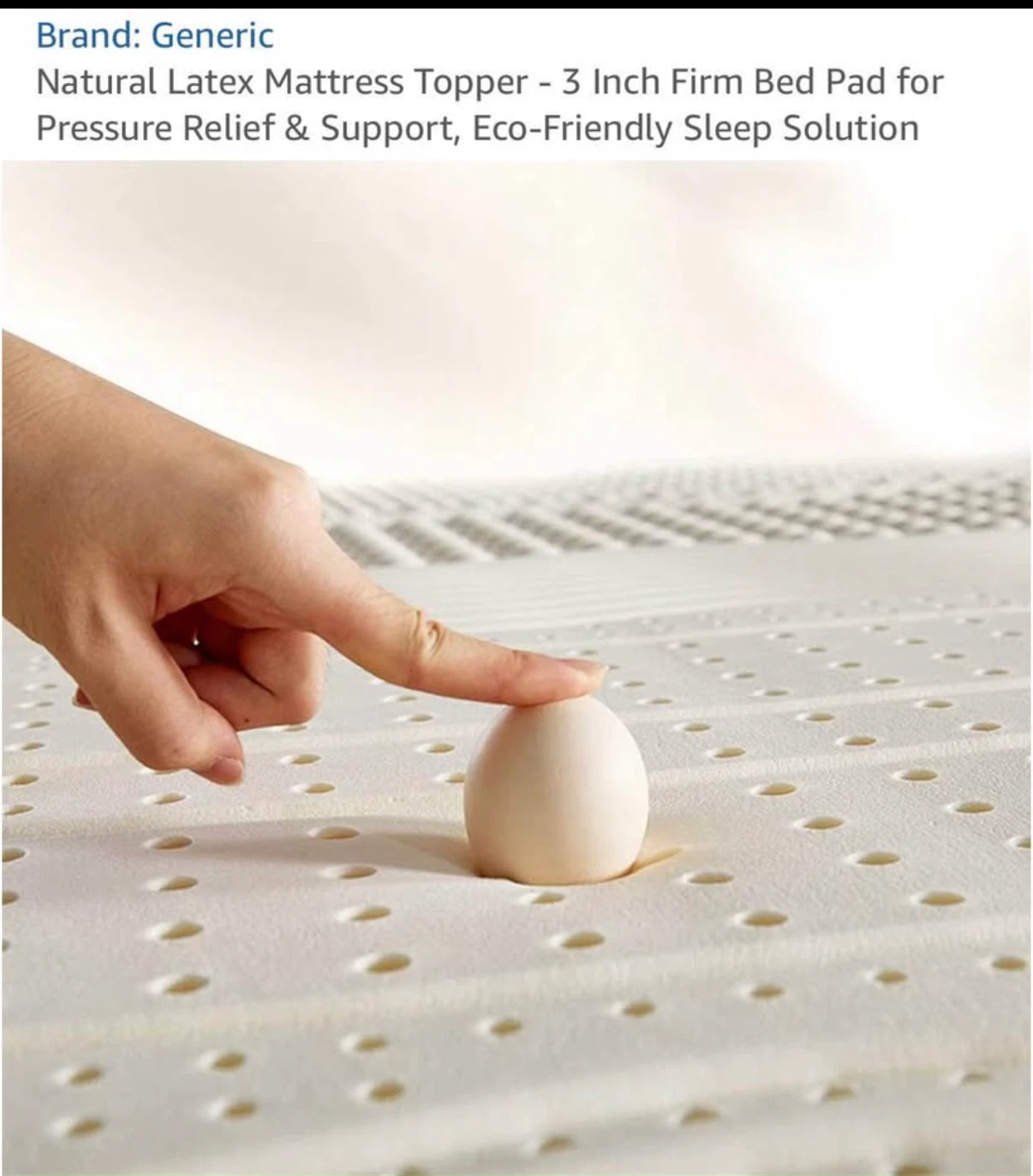Natural Latex King Mattress Topper - photo 5