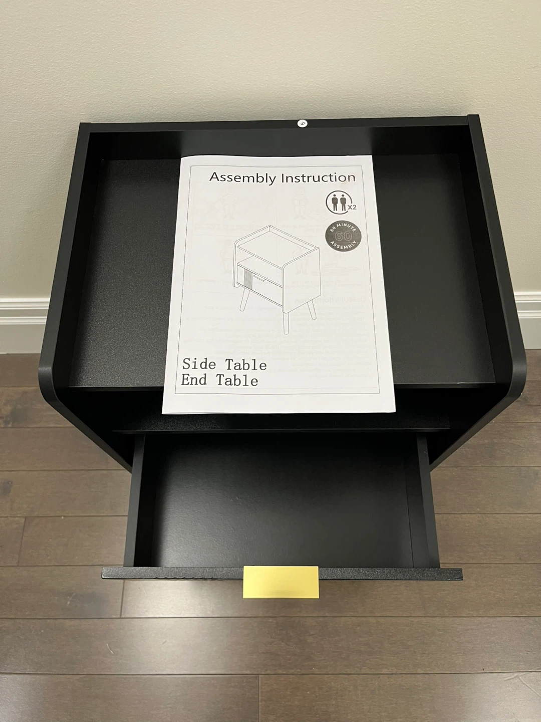 New Black Table w/ Drawer - photo 4