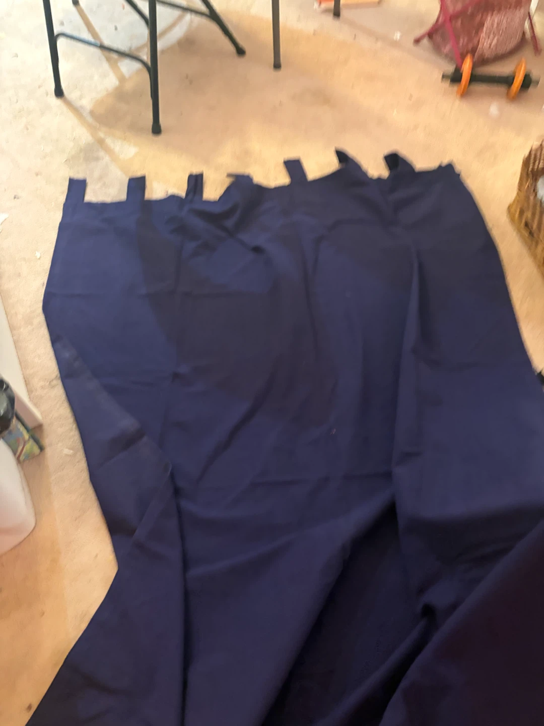 Dark blue Heavy cotton Curtains