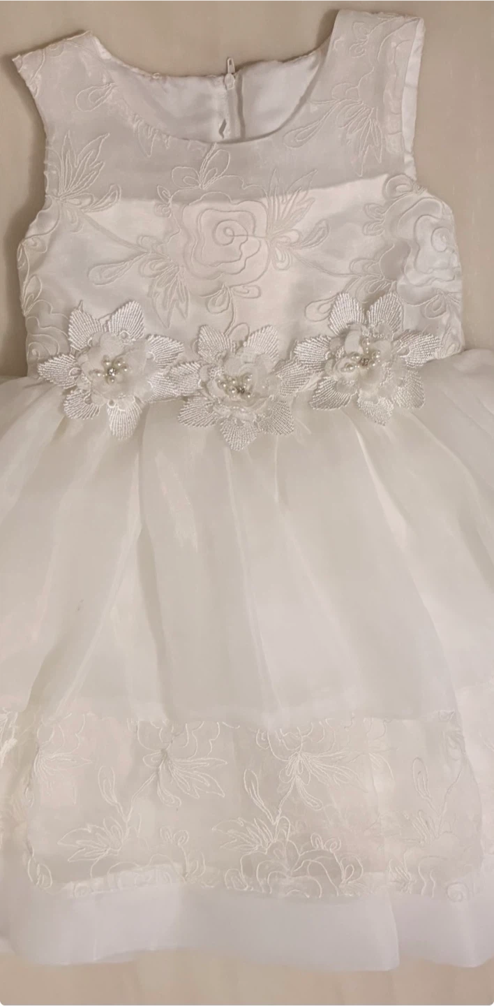 Cute White Floral Occasion Dress for Girls🌸 - photo 2