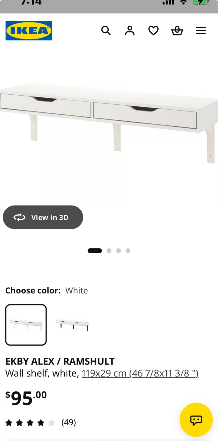 IKEA EKBY ALEX / RAMSHULT Wall shelf - photo 2