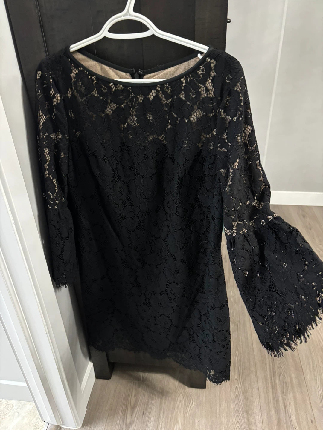 Black Lace Bell Sleeve Dress (Perfect for Christmas parties!)