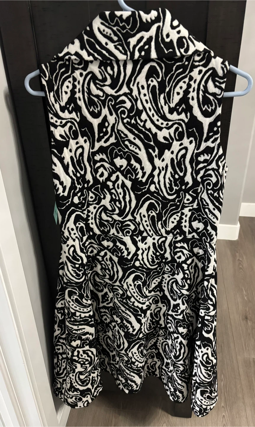 Joseph Ribkoff Black and White Sleeveless Dress Size 6 - photo 2