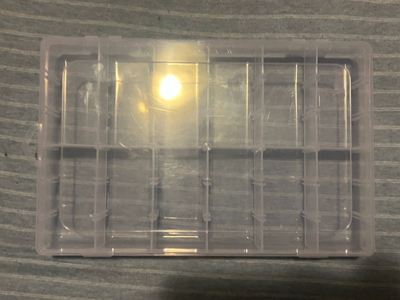 Clear Plastic Organizer Box with Adjustable Dividers