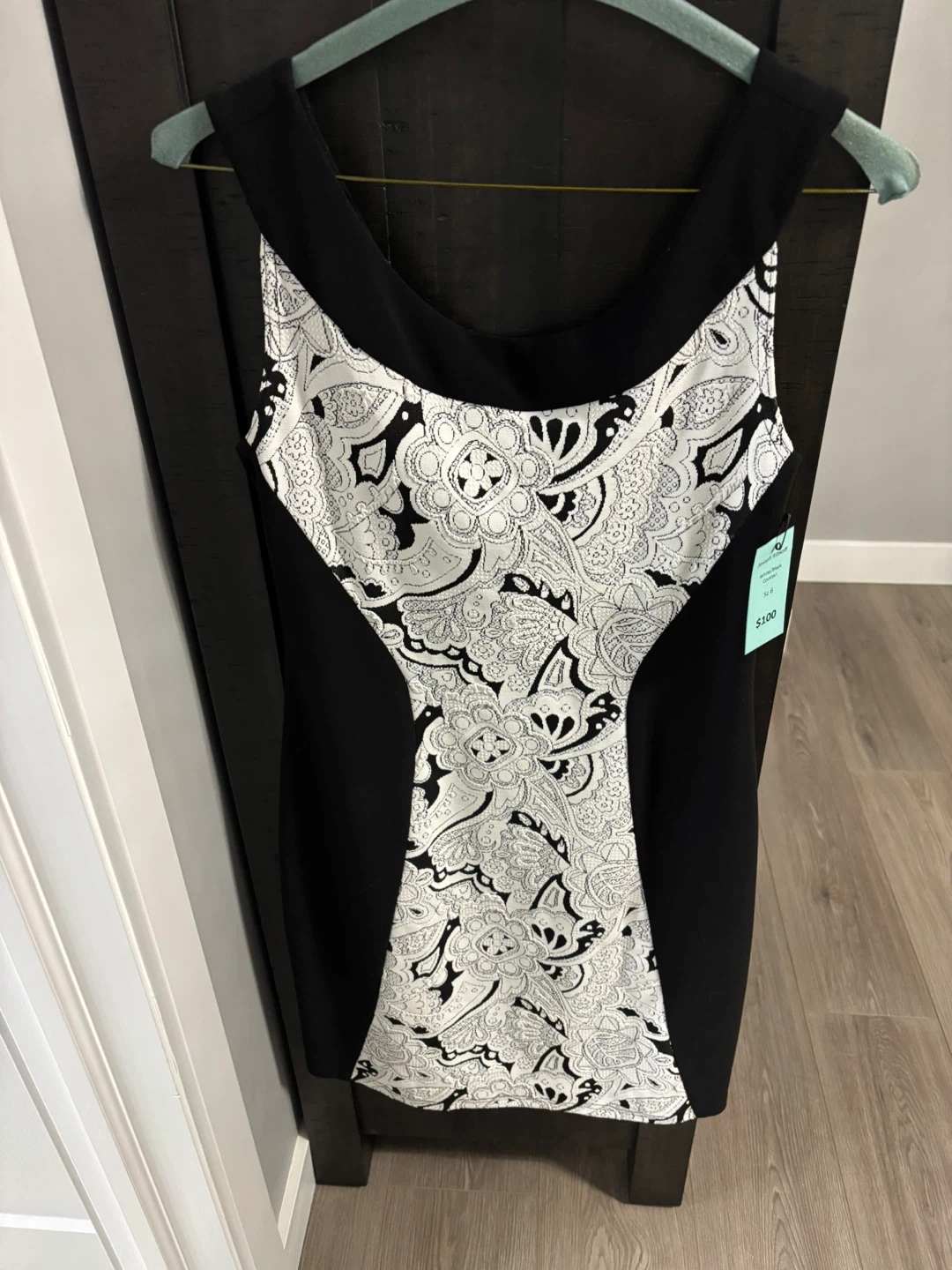 Joseph Ribkoff Black and White Cocktail Dress Size 6