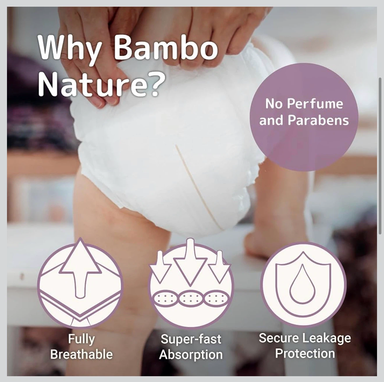 Bambo Nature Size 3 Diapers (174 Count) - photo 2
