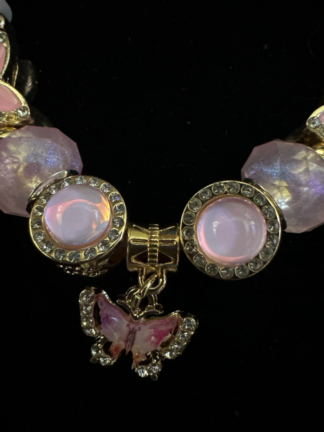 Pink Butterfly and Cherry Charm Bracelet - photo 3