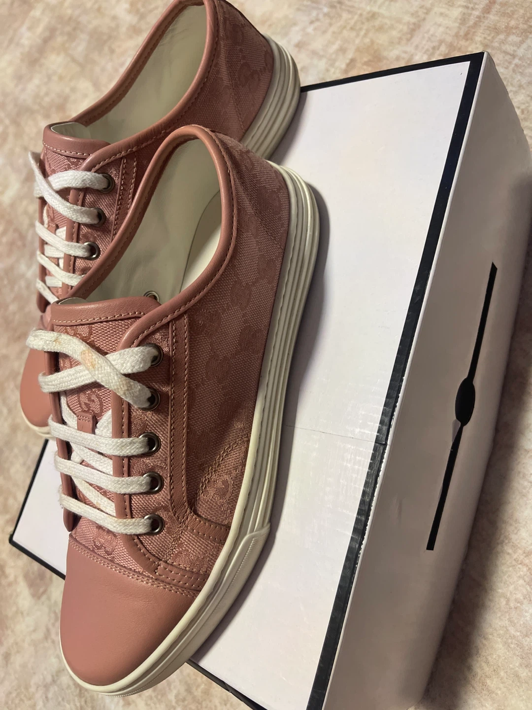 Gucci Pink GG Canvas Sneakers