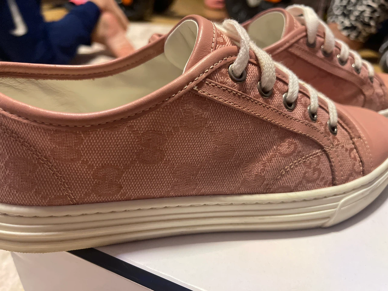 Gucci Pink GG Canvas Sneakers - photo 3