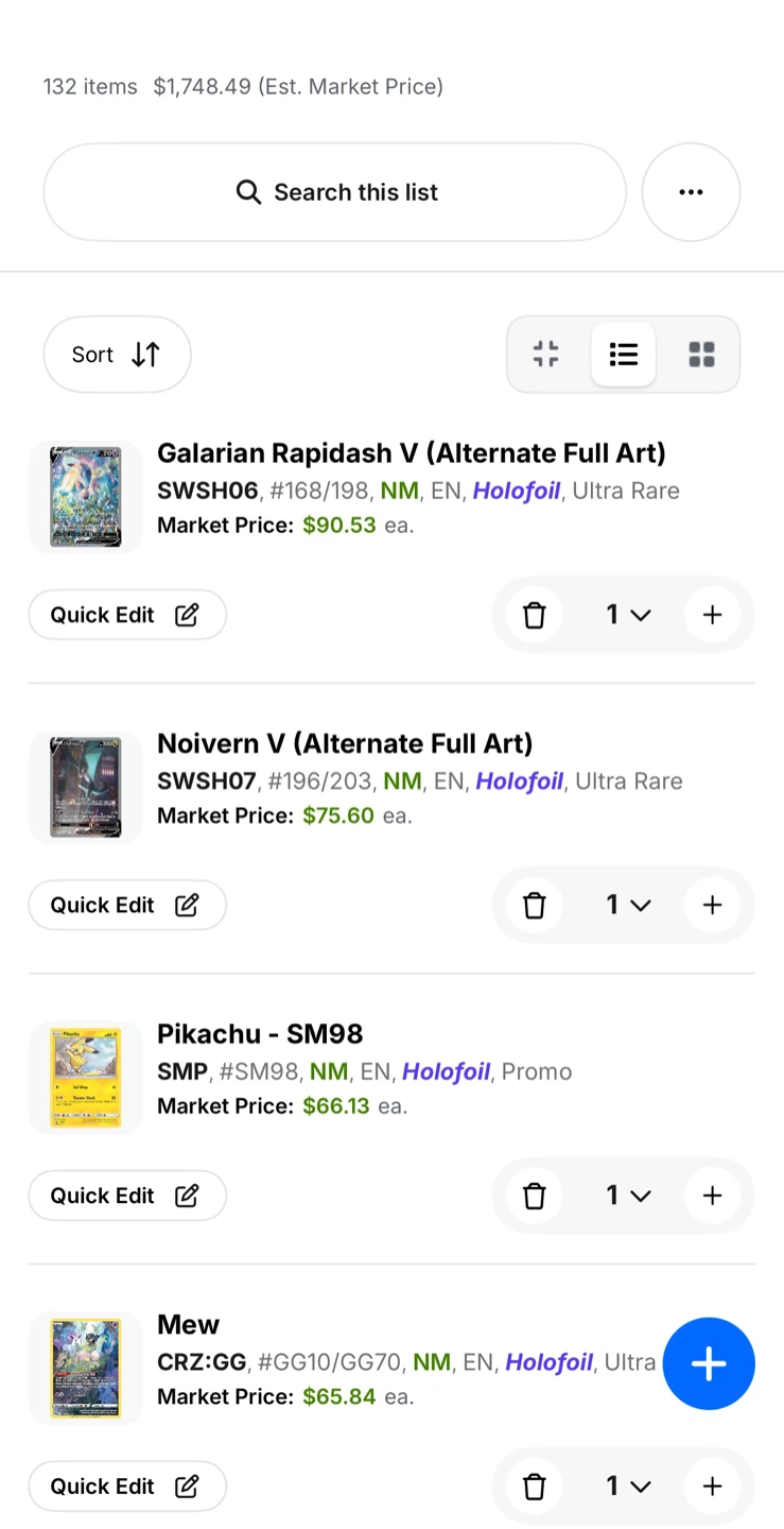 Pokemon cards for sale