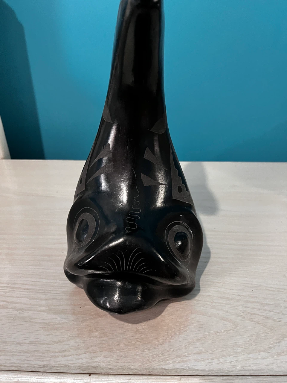 Oaxacan Black Clay Fish Figurine