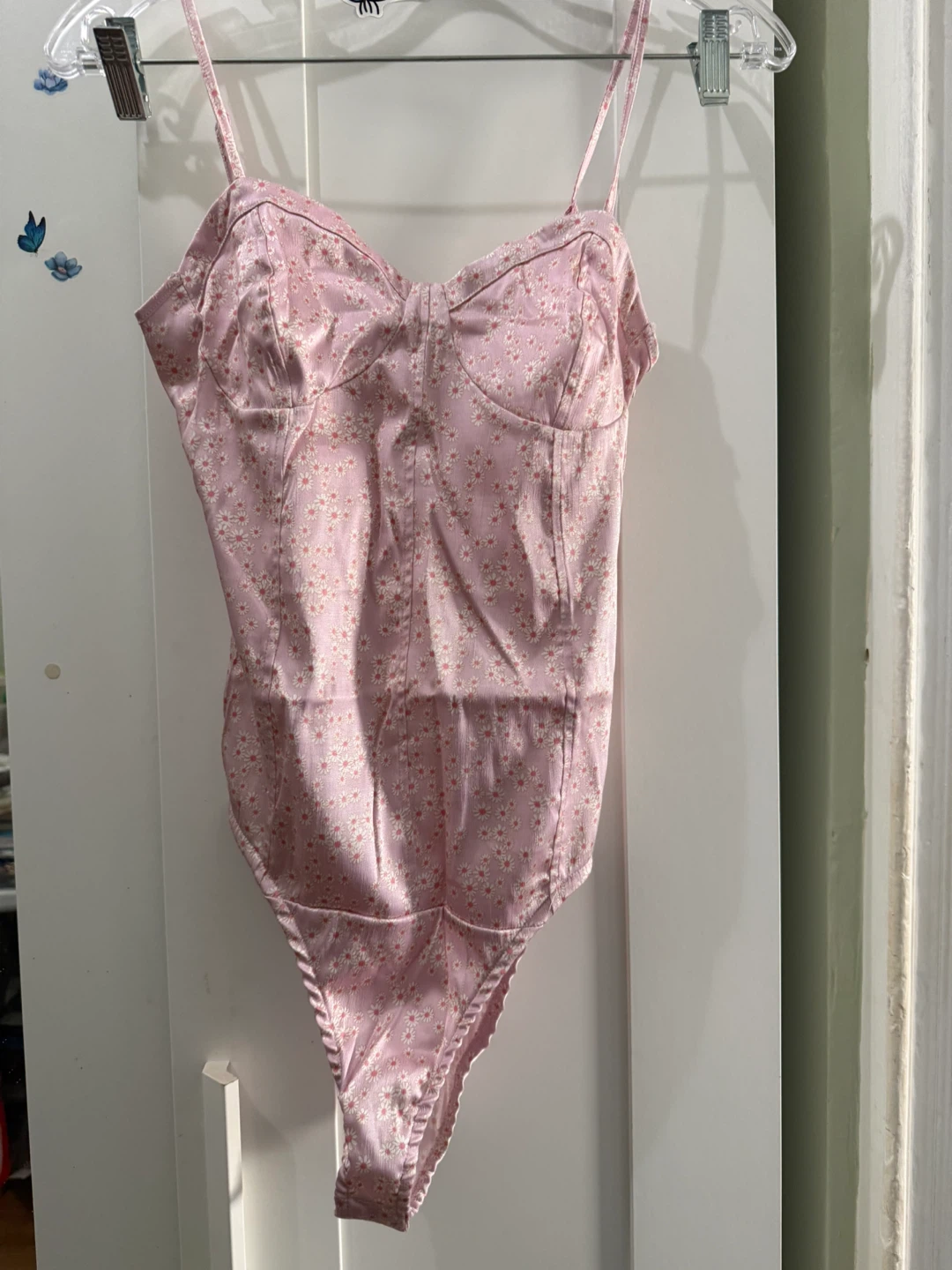 Pink Daisy Print Bodysuit - photo 2