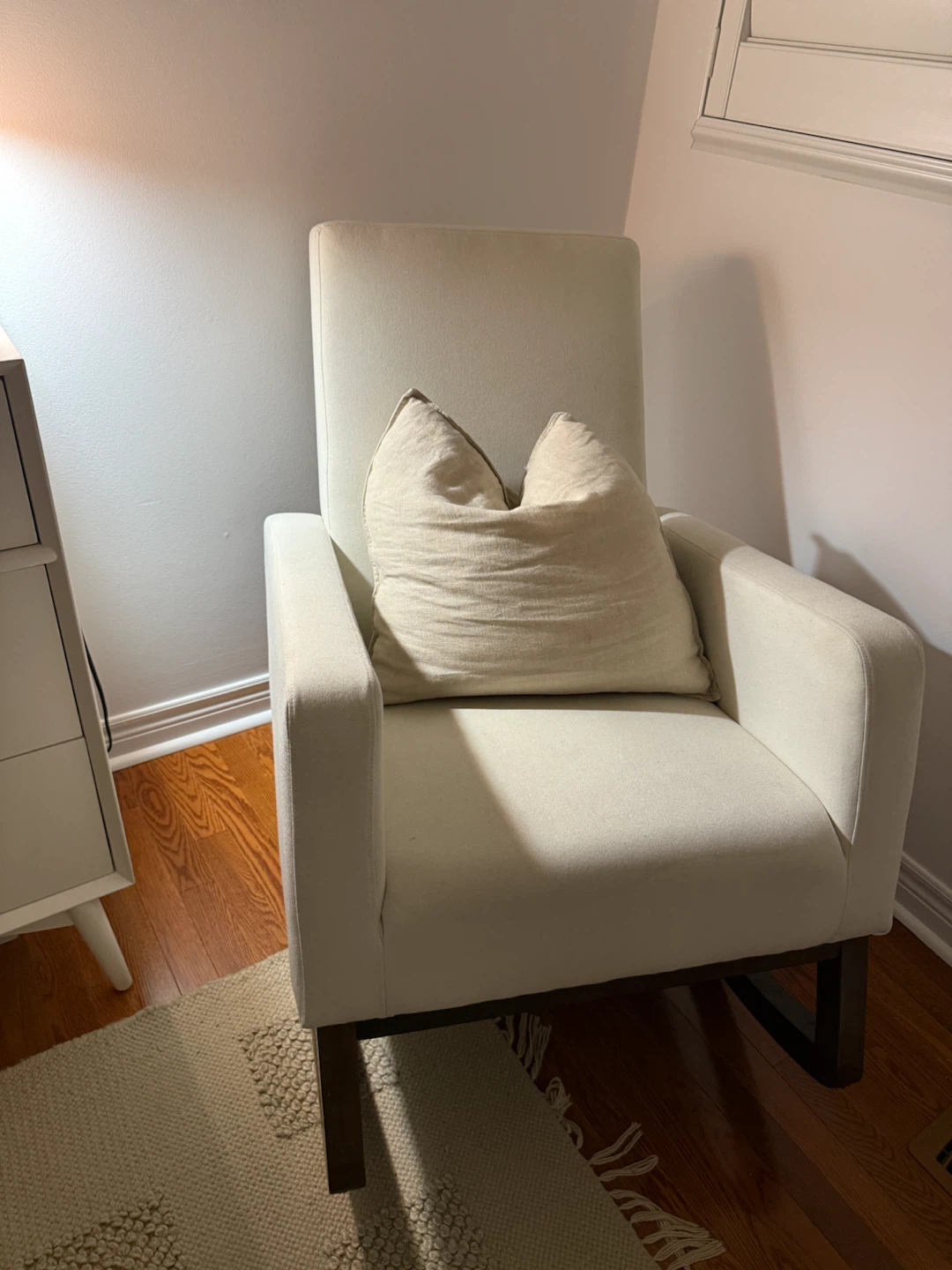 Off white rocking chair