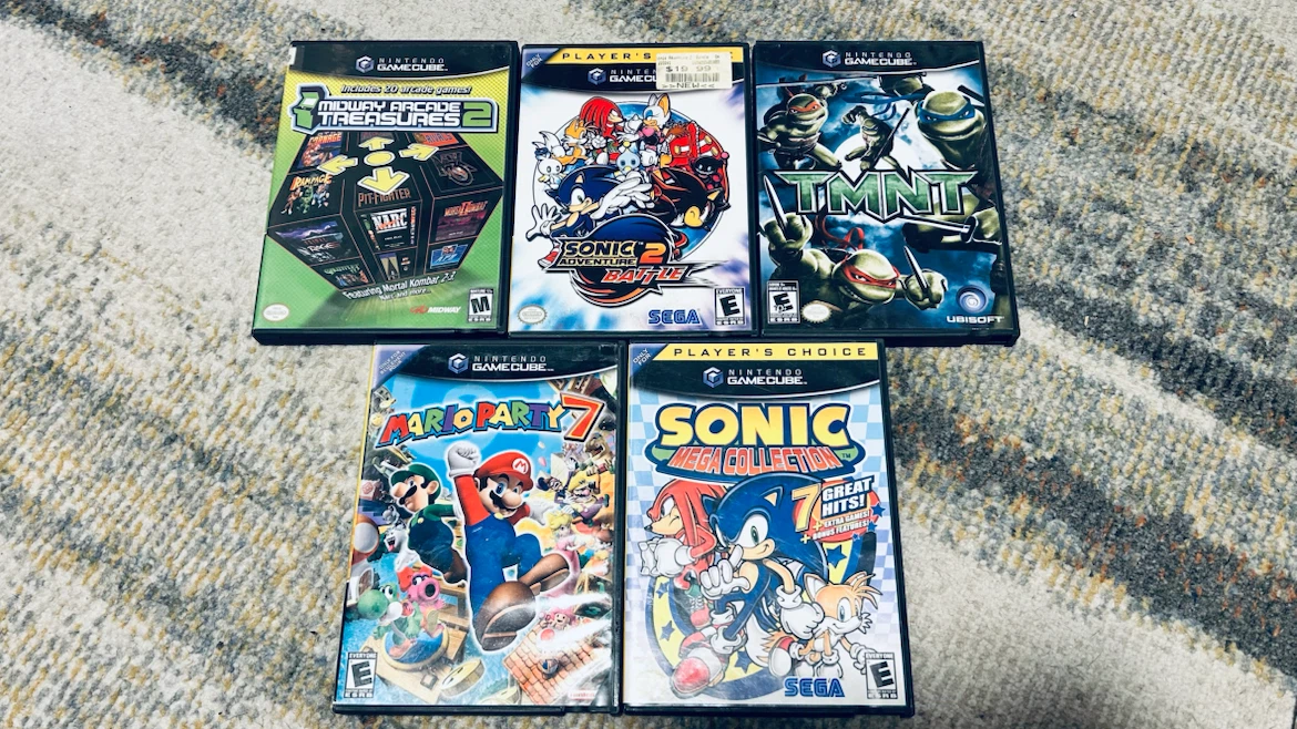 Nintendo GameCube Games – Mario Party 7, Sonic, TMNT – 5 Games