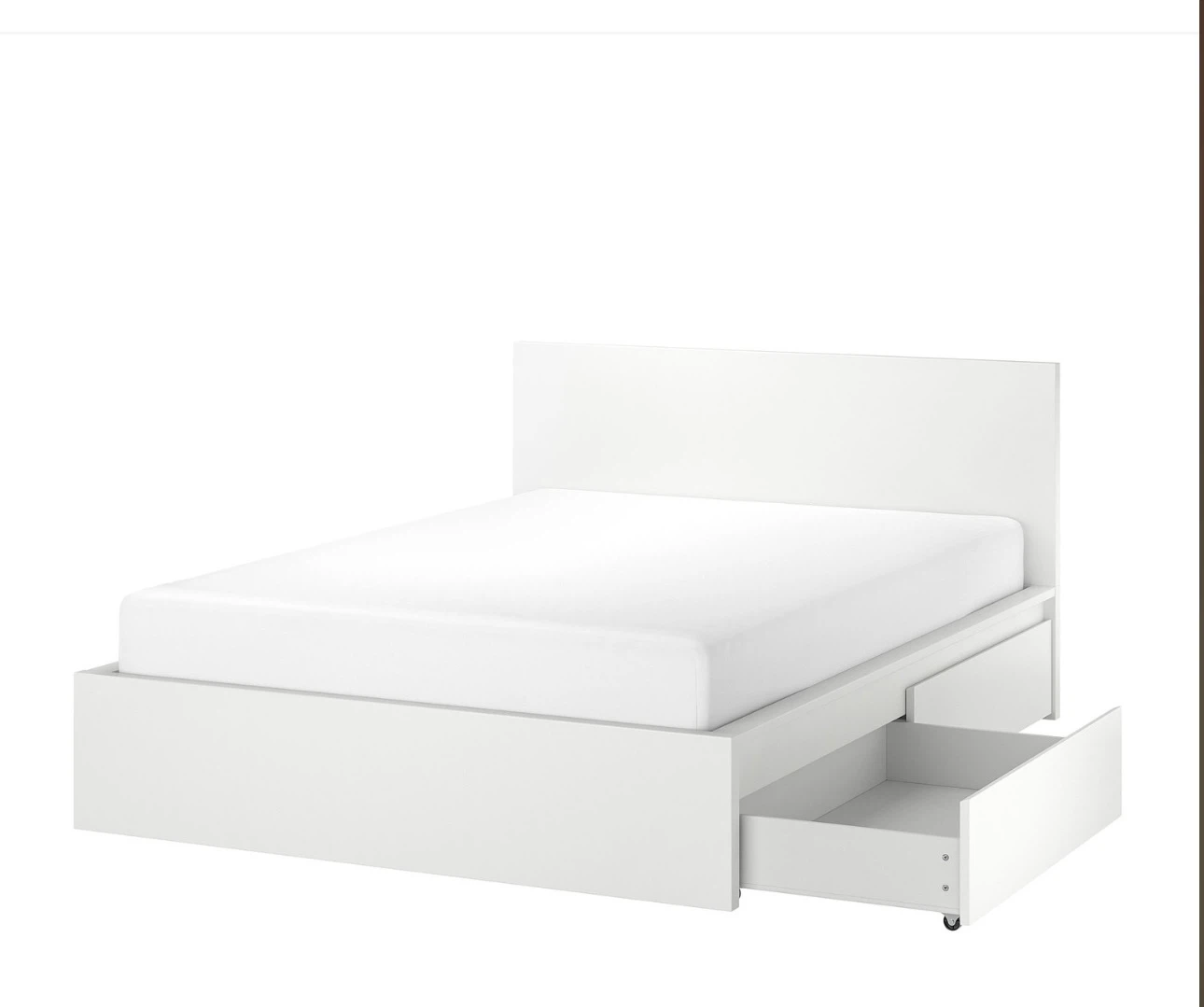 Queen size ikea bed white