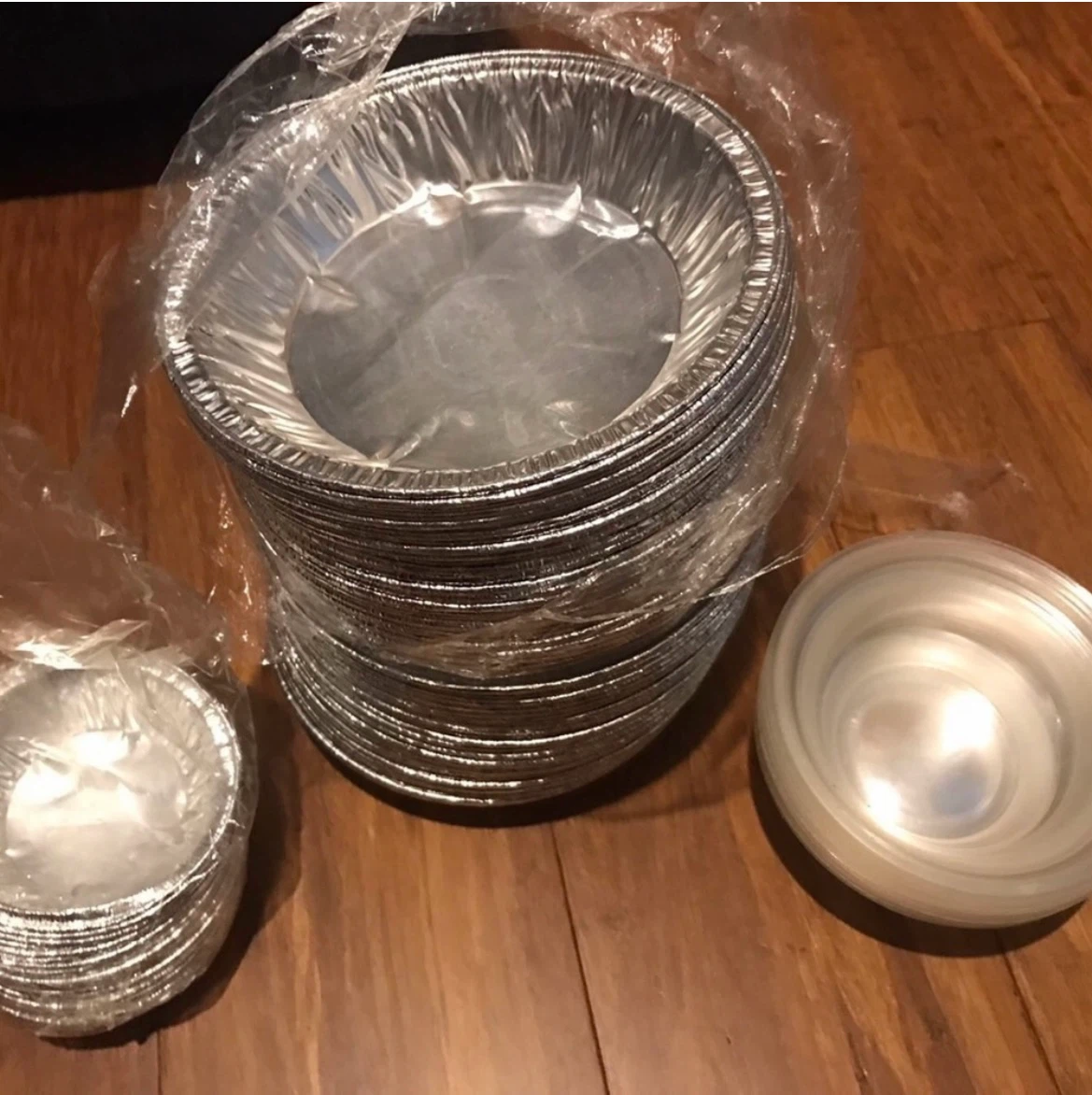 Pie Pans 6” & 3” (aluminum foil and clear containers)