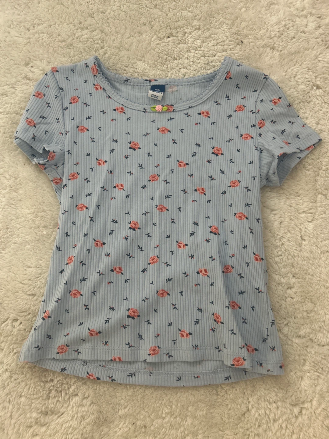 Old Navy Kids Floral Ribbed T-Shirt