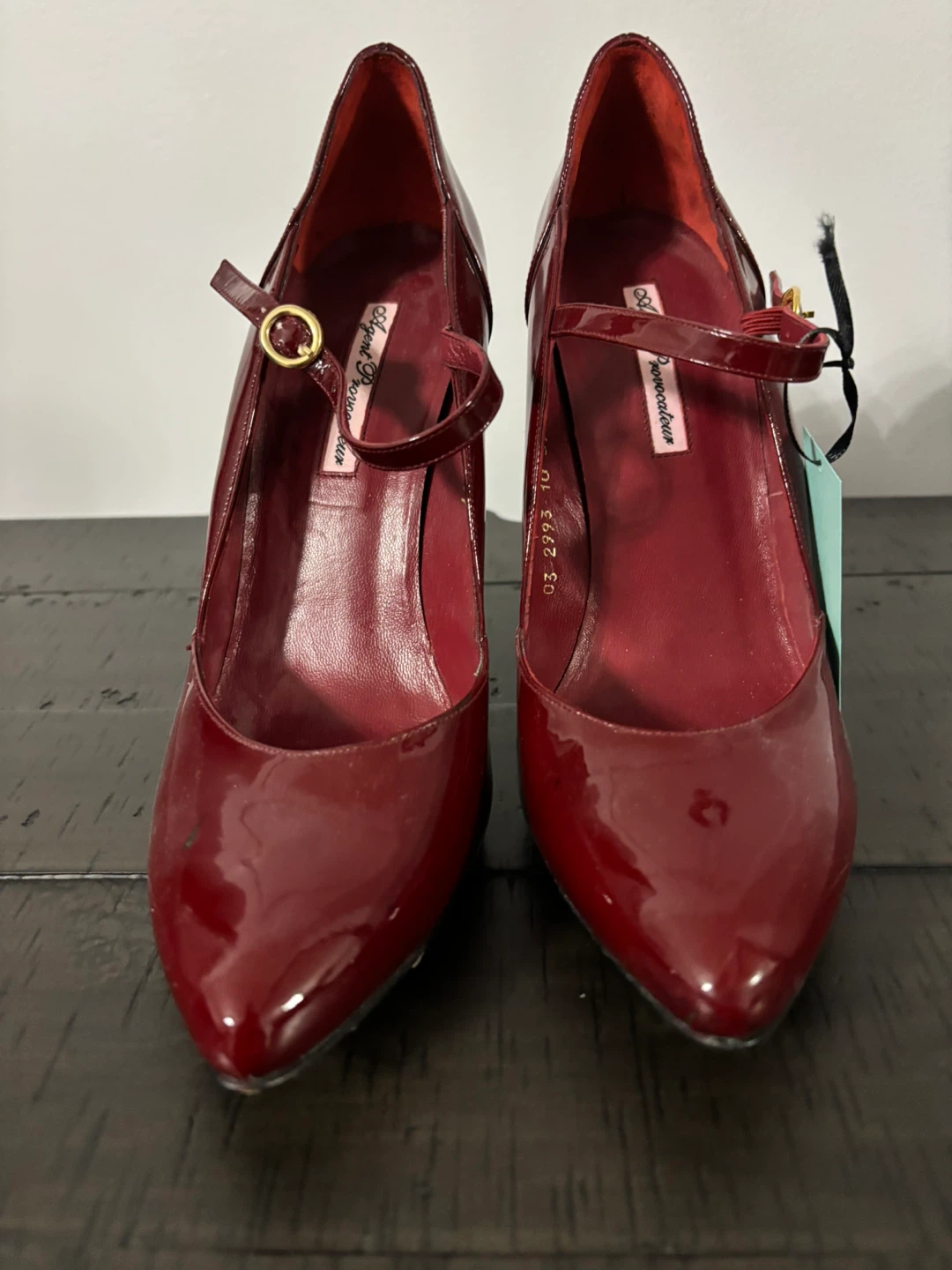 Agent Provocateur Red Patent Heels Size 37