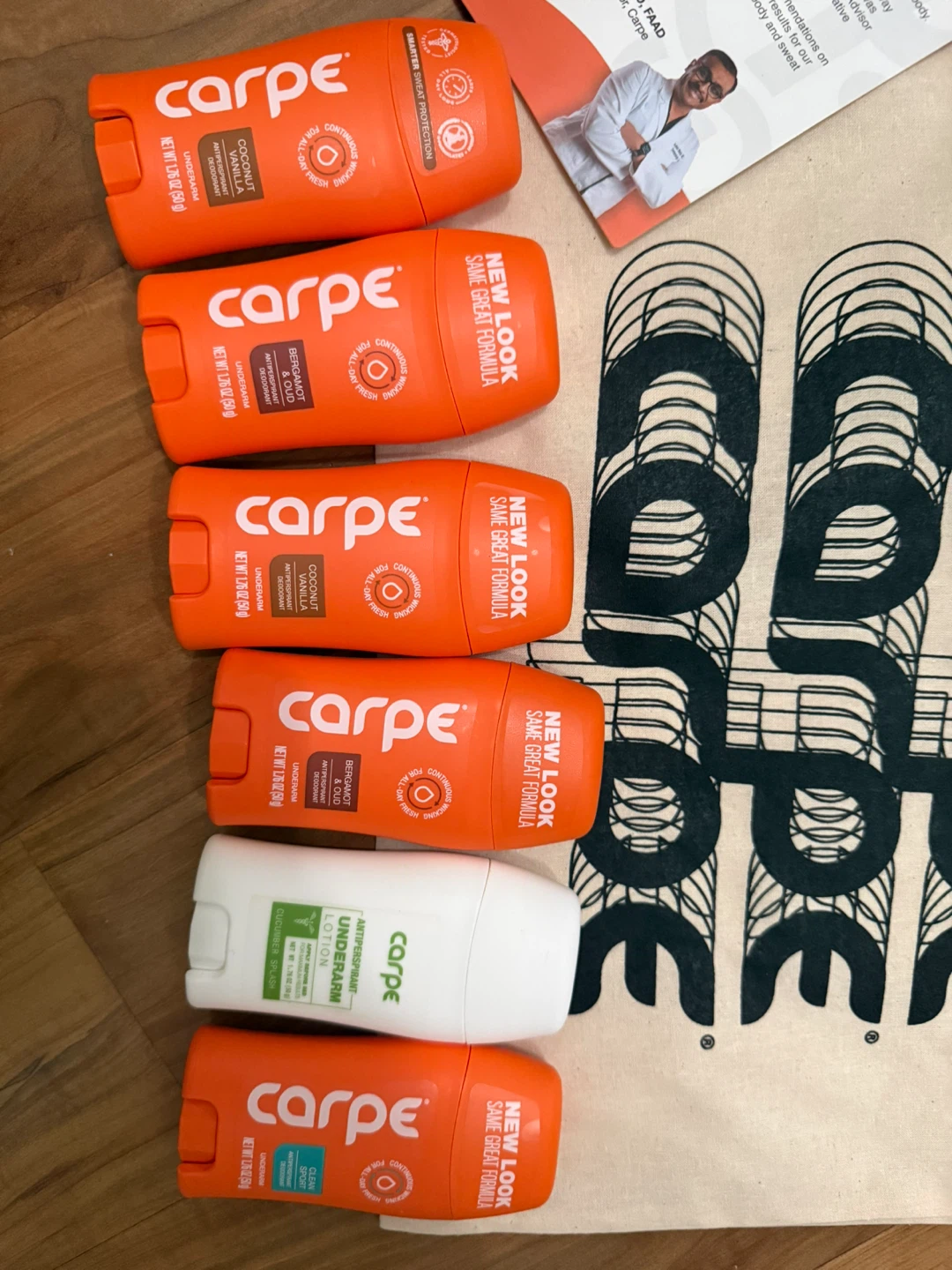 Set of 6 Carpe Antiperspirant Deodorant and Lotion