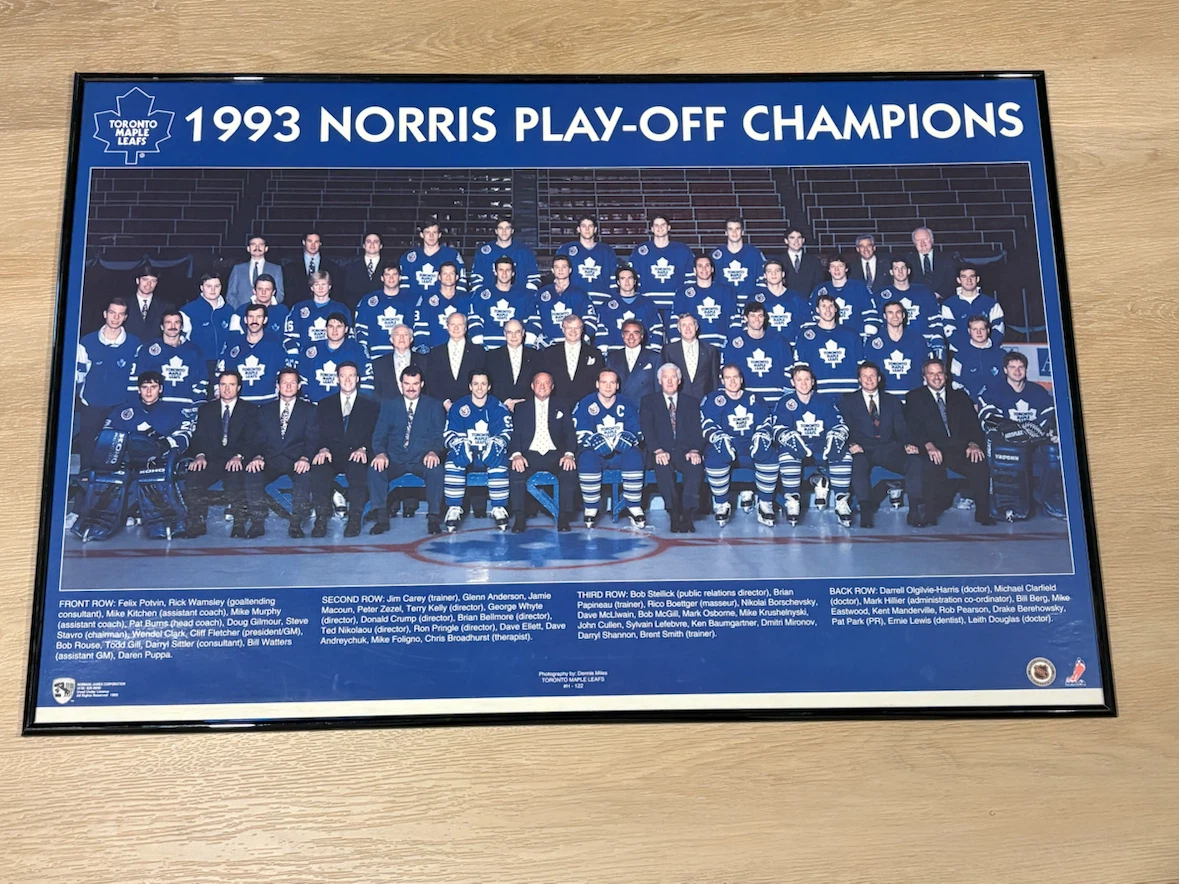 1993 Toronto Maple Leafs Norris Play-Off Champions Poster